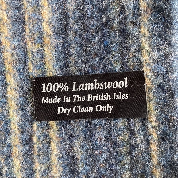 100% lambs wool scarf with fringe - Picture 2 of 4